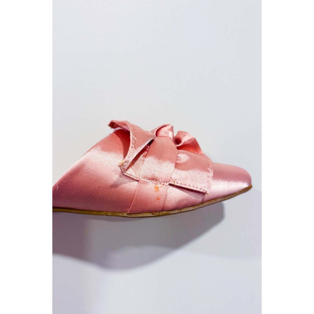 YOKI Pink satin pointed mules | Bow coquette | Size 8 - Picture 8 of 9